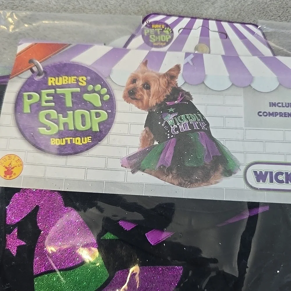 Rubie's‎ Pet Shop Doggy Holloween Costume Large Purple Green Wickedly Cute Tutu